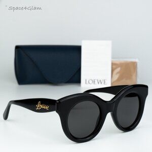 Loewe Women Sunglasses Black Grey Cat Eye LW40126I 01A NEW AUTHENTIC
